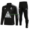 Real Madrid Ensemble Sweat d'Entraînement Quarter-Zip 21-22 Noire Pour Homme